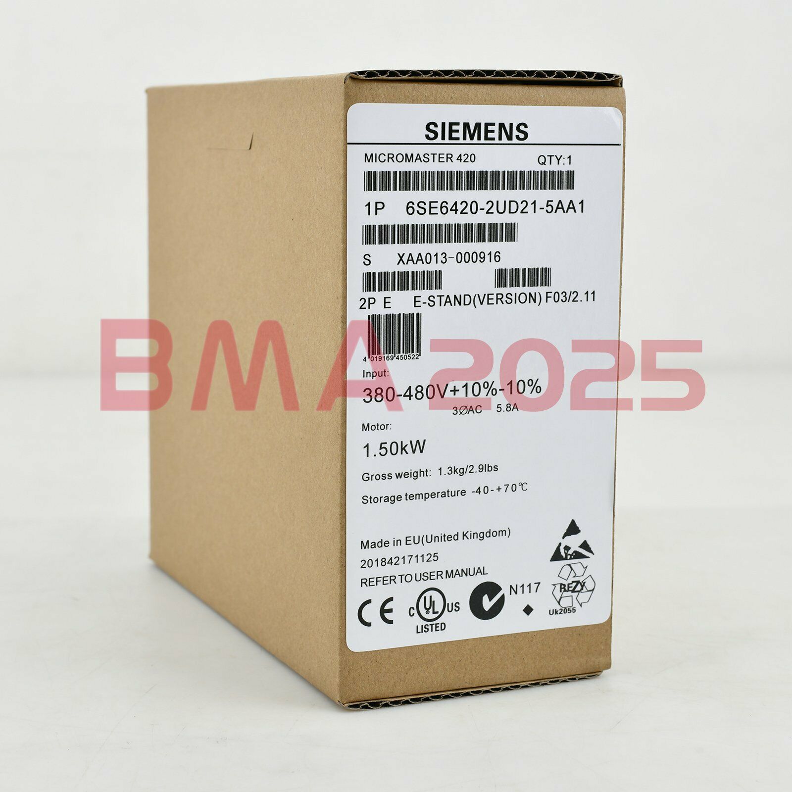 New 6SE6 420-2UD21-5AA1 6SE6420-2UD21-5AA1 1 year warranty free Ship SM9T