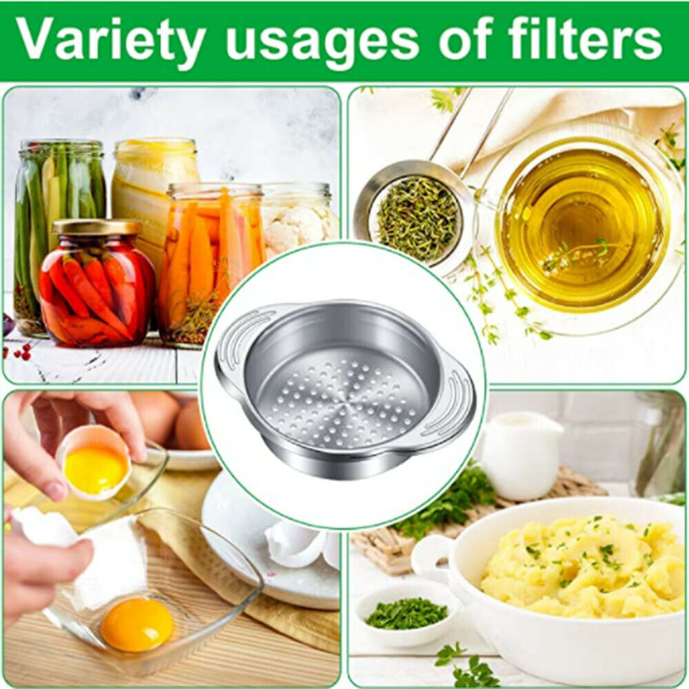 Stainless Steel Food Can Strainer Sieve Lid Oil Drainer Remover  Kichen Drainer