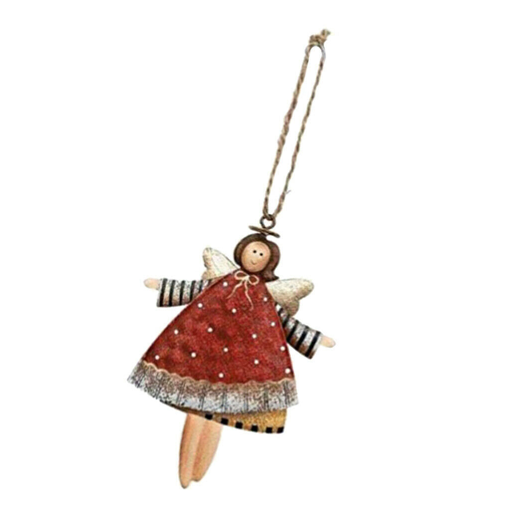 2 Pcs Angel Christmas Tree Hanging Ornaments Xmas Gift Red Home Decoration