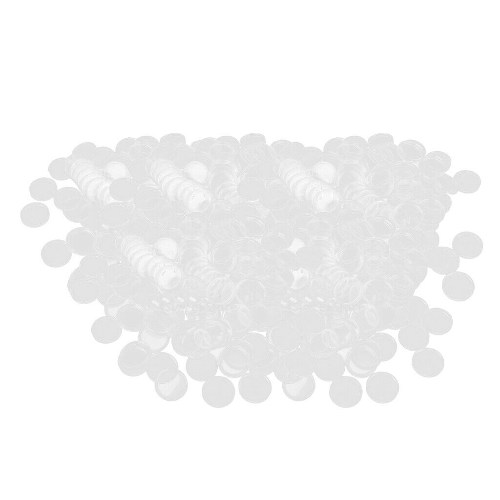 500pcs Coin Storage Display Capsules Holders Case Dustproof Collect Box 21mm