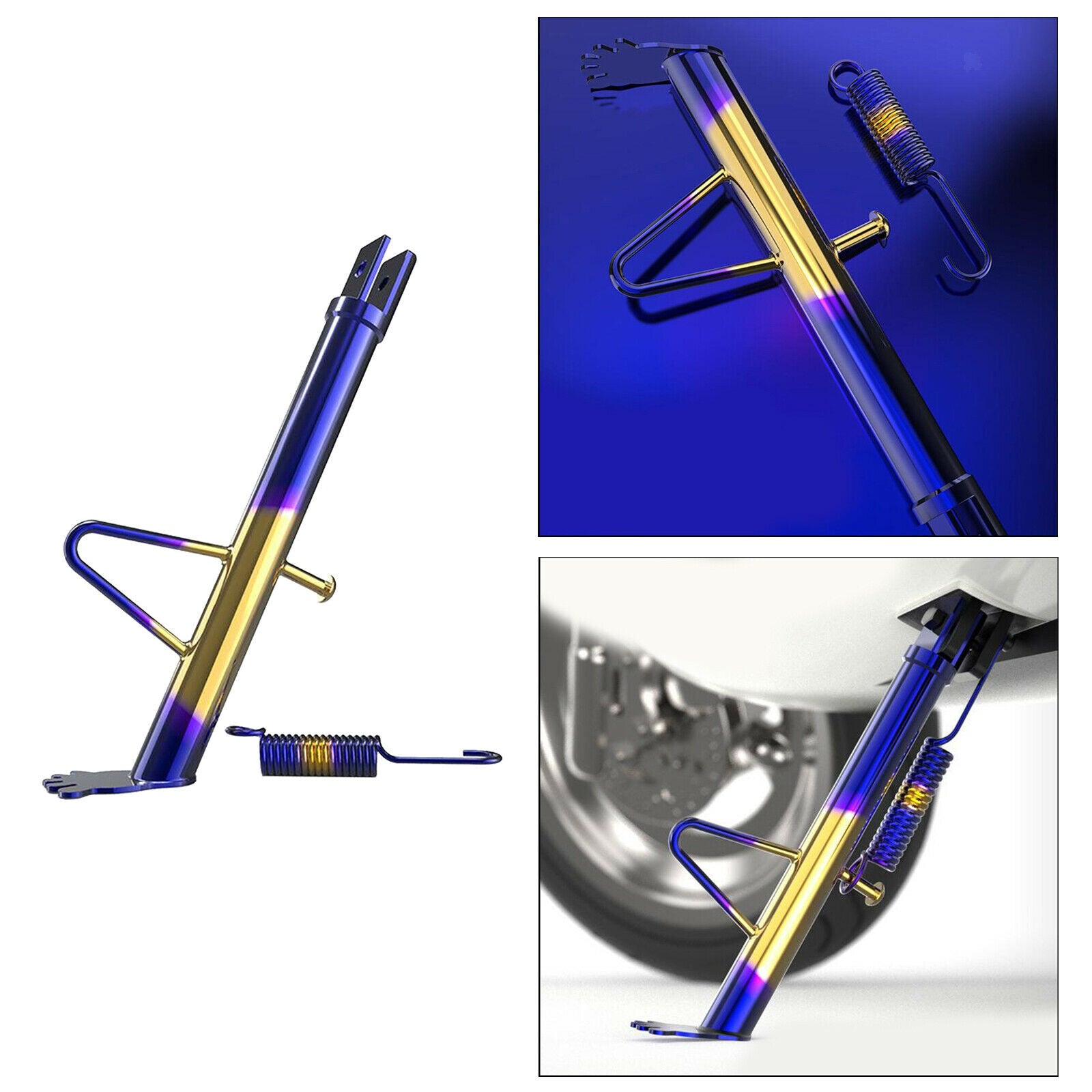 Motorbike Motorcycle Accessories E-Bike Titanium Side Kickstand Parking Rack