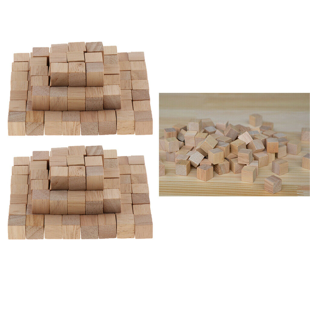 Set of 200 Early  Natural Square Cubes Bricks Math Starter