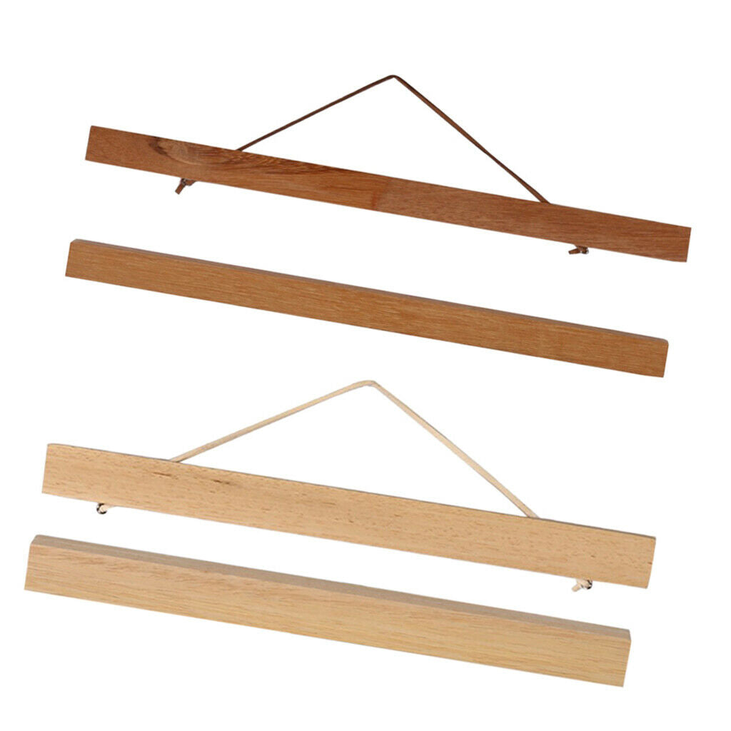 2x 40/50cm Hanging Picture Frames Picture Scroll Hanger Easy to Assembly