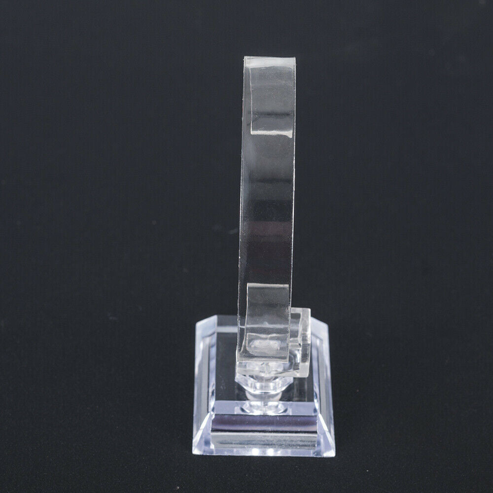 Transparent Plastic Wrist Watch Display Rack Holder Sale Show Case Stand Tool x1