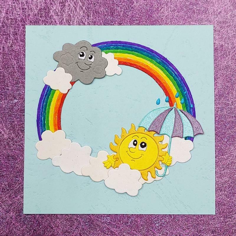 Rainbow Clouds Metal Cutting Dies Stencil Scrapbooking DIY Album Stamp Card Mold