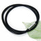 3mm Black Rubber Cord Necklace With Stainless Steel Closure - 16 Inch