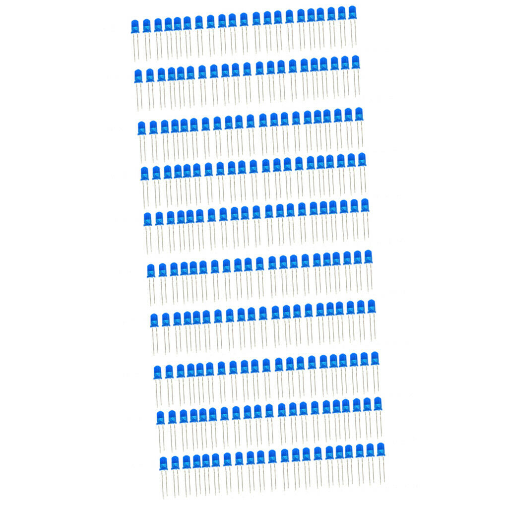 200Pcs 5mm Blue Ultra-Bright LED Electronic Light Lamp Emitting Diodes