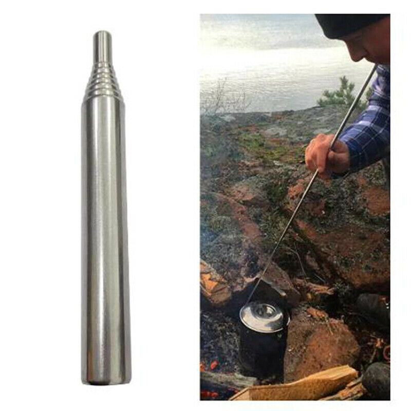 1Pc Stainless Steel Pocket Bellows Collapsible Air Blasting Campfire Too.l8
