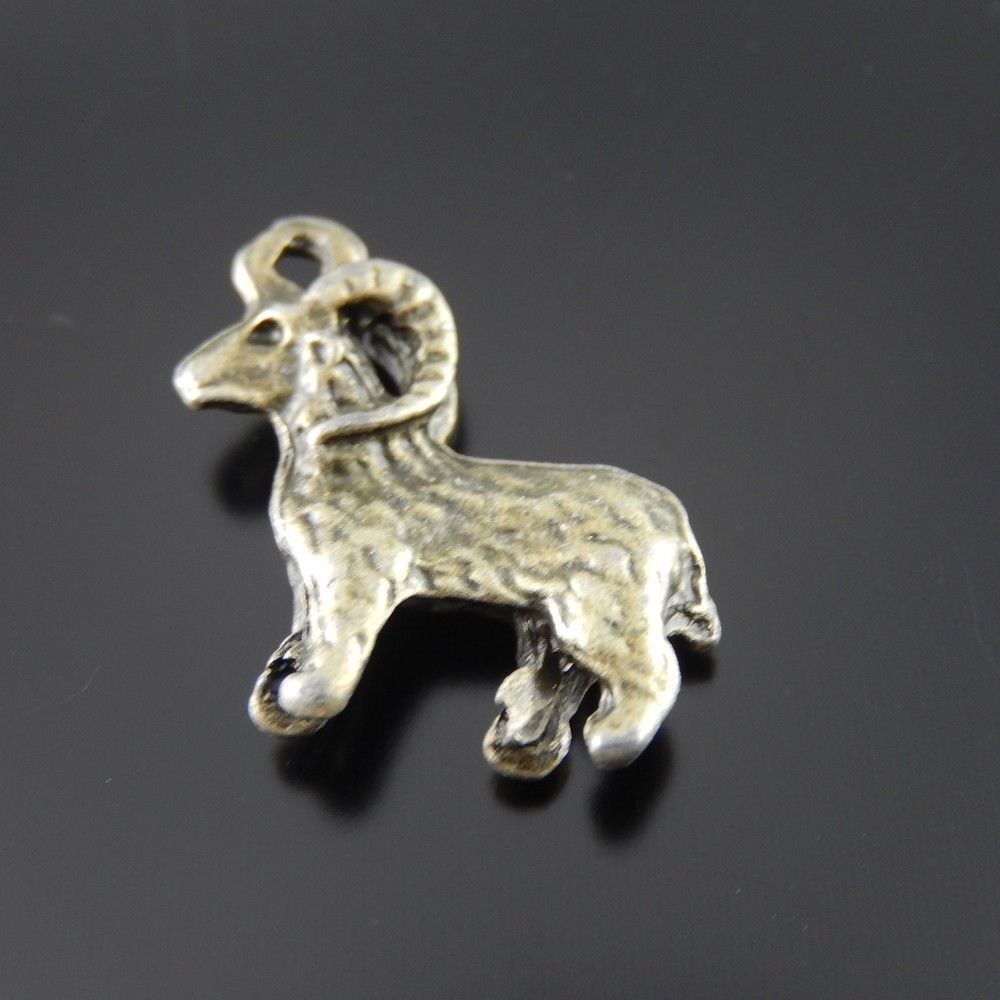 20 pcs Antiqued Bronze Alloy Cute Sheep Charm Pendant Crafting Findings 18x16mm
