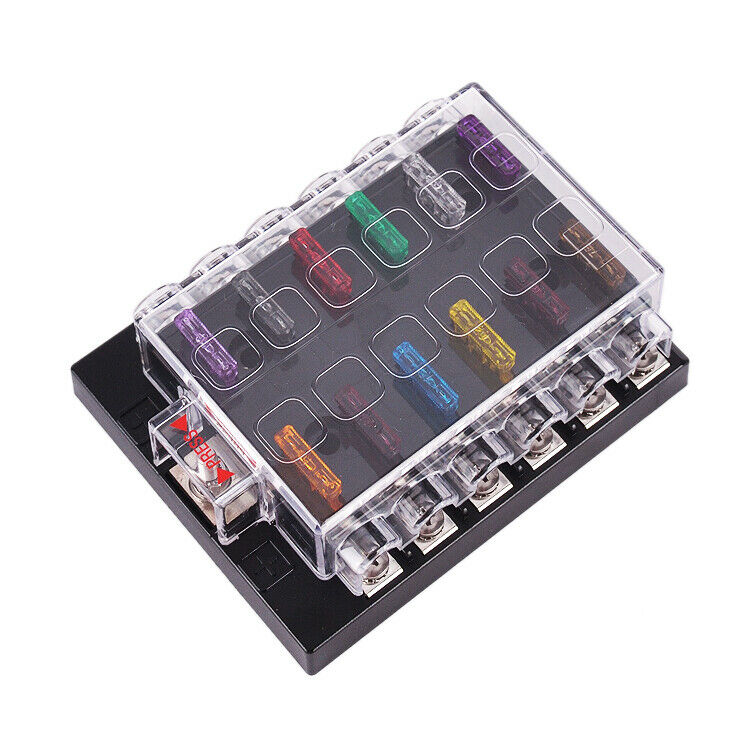 Car Truck Van 12 Way Circuit Standard ATC ATO  Fuse Box Block Holder
