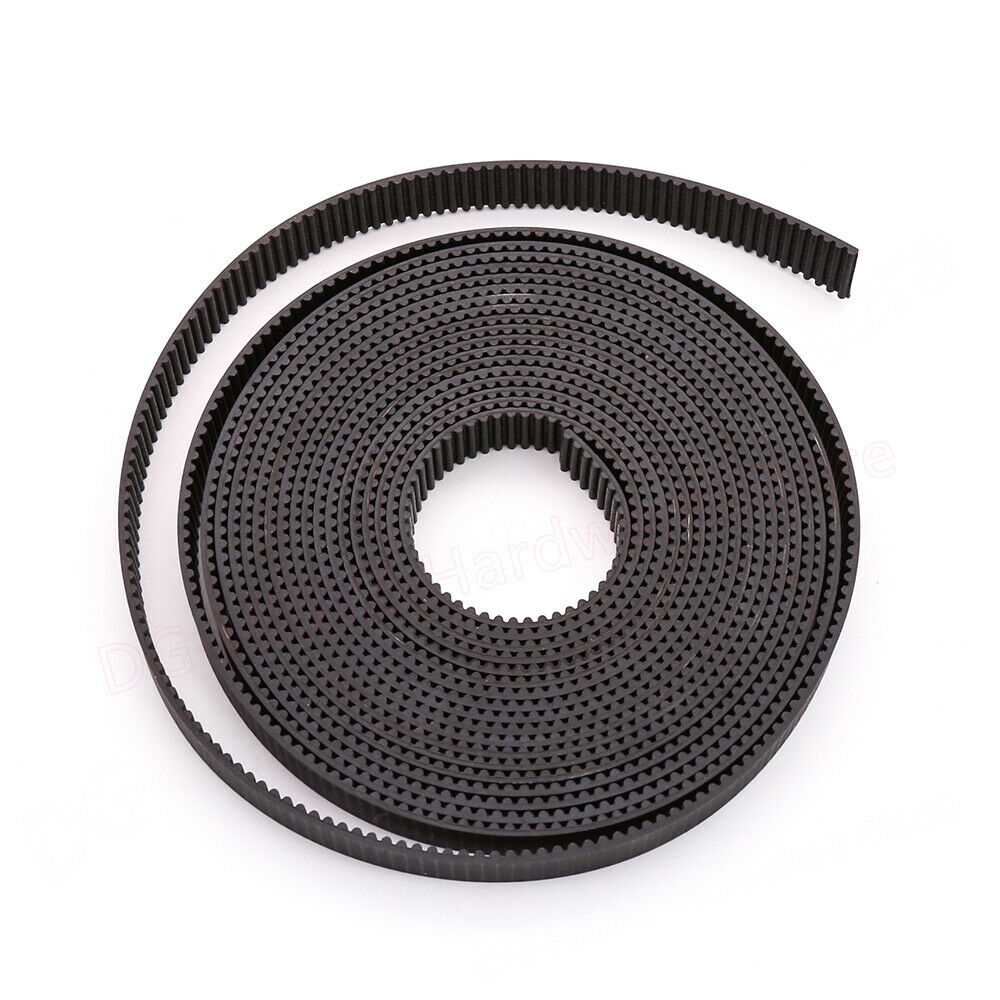 XL-10mm Width Open Timing Belt Black Rubber Pitch 5.08mm Shock Absorption 5Meter