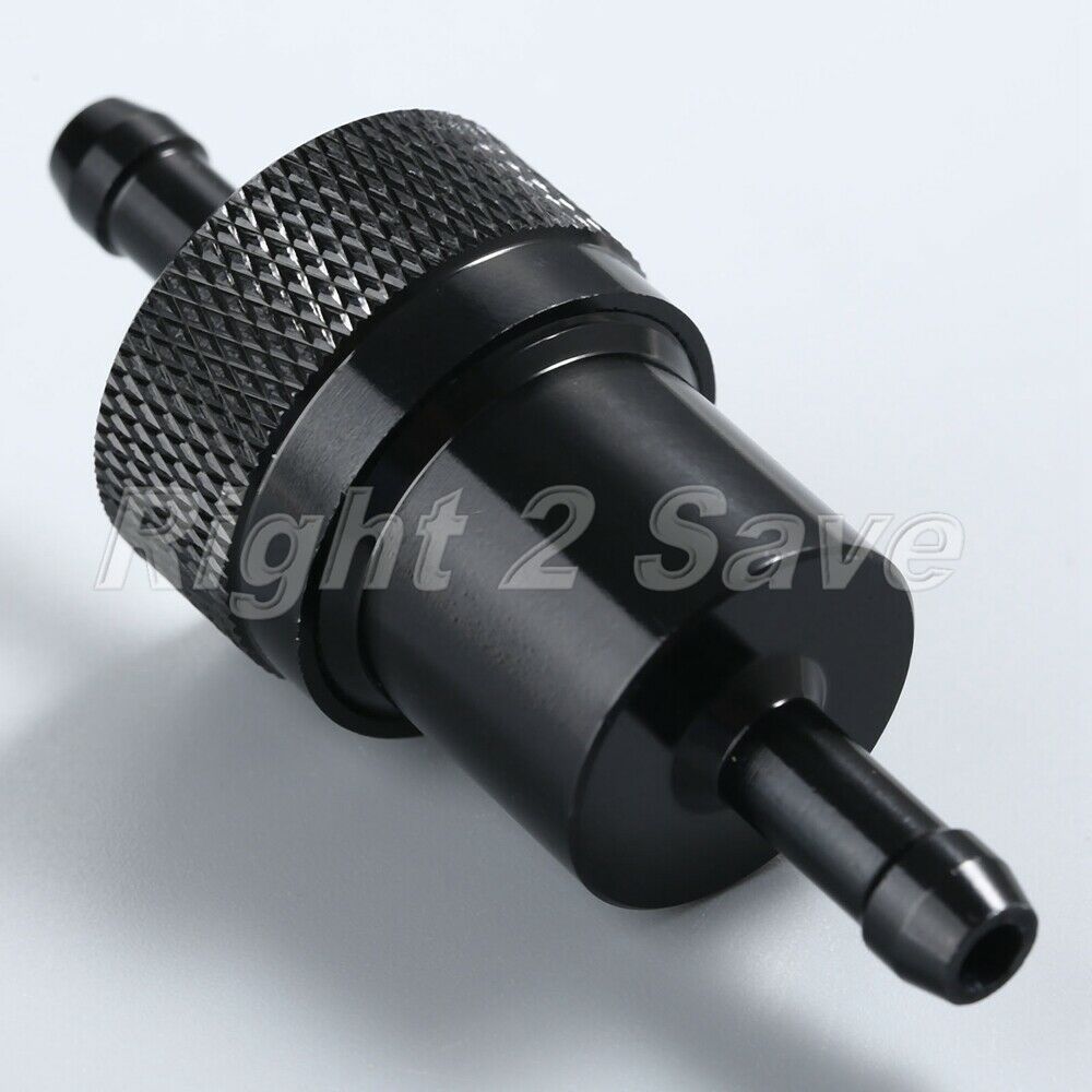 Motorcycle Fuel Oil Inline Filter Cleaner 1/4" 6mm CNC Aluminum Alloy Universal