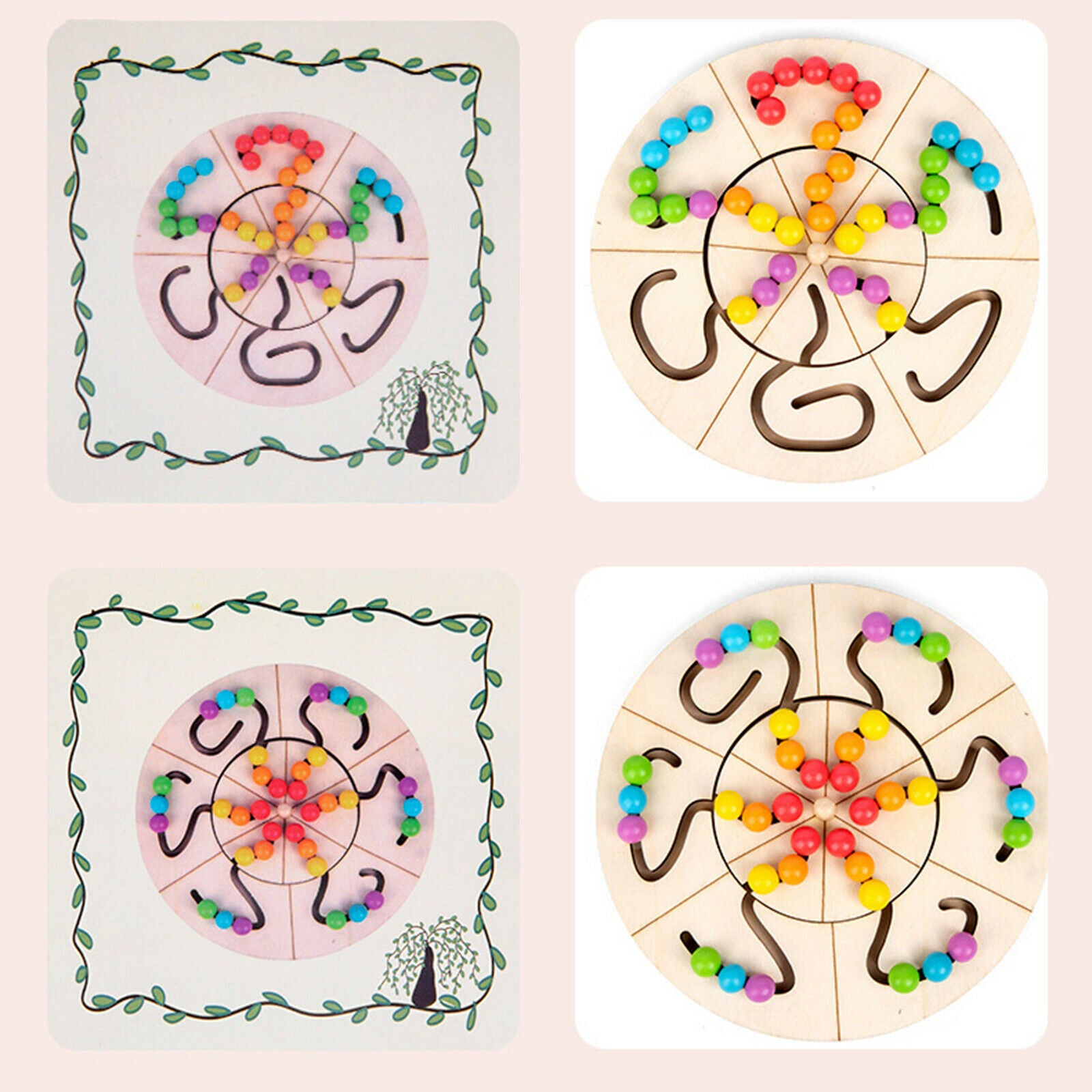 Bead Maze Puzzle Toys DIY Multifunctional Toddlers Learning Colour Cognitive