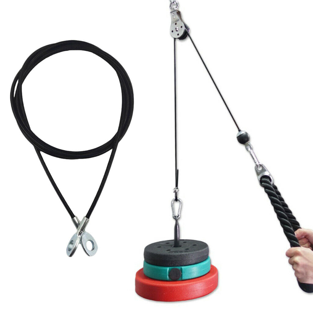 Heavy Duty Fitness DIY Pulley Cable Machine Attachment System Home Equipment