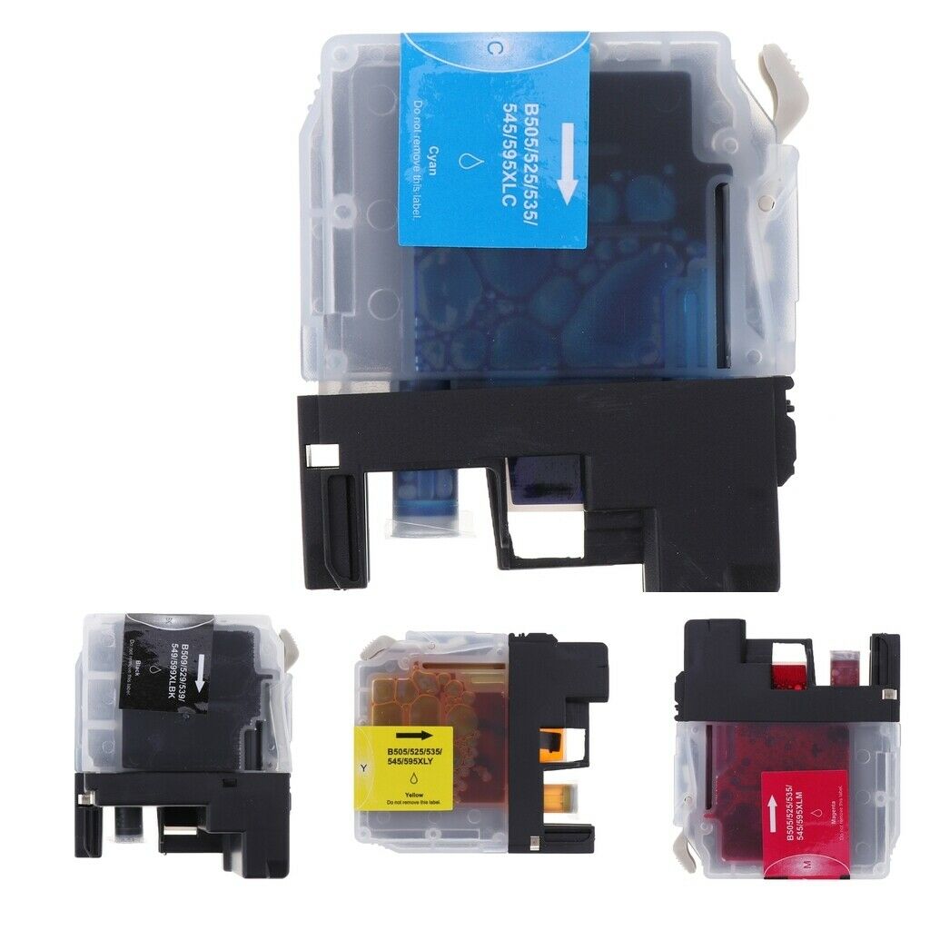Kit Of 4 Ink Cartridges Compatible With LC529XL LC525 Ink Cartridges