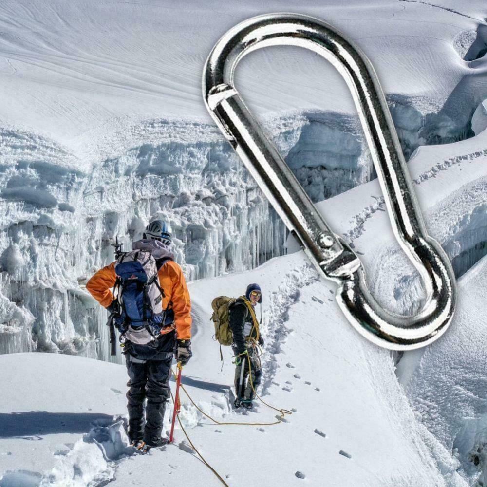 20 Pack Carabiner D Shape Buckle Durable Keychain Multipurpose for Traveling
