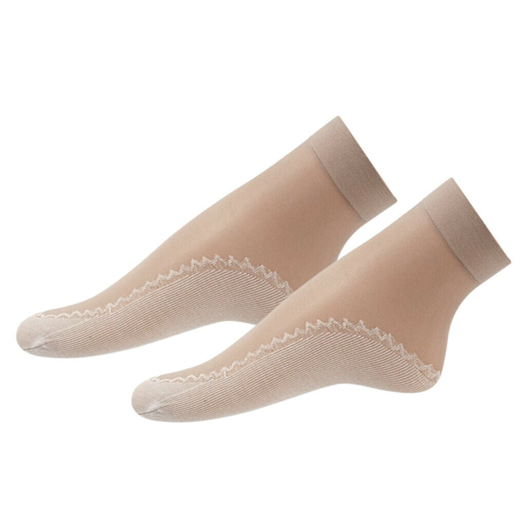 40x Women's Chinlon Silk Summer Socks Lace Anti-Slip Short Ankle Socks