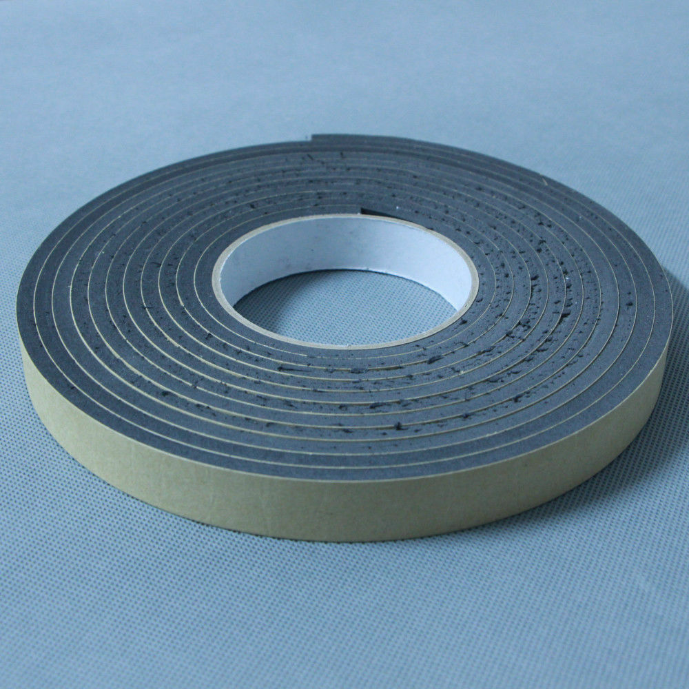 5m Black Single Sided Foam Tape 10mm Wide x 3mm Thick Self Adhesive