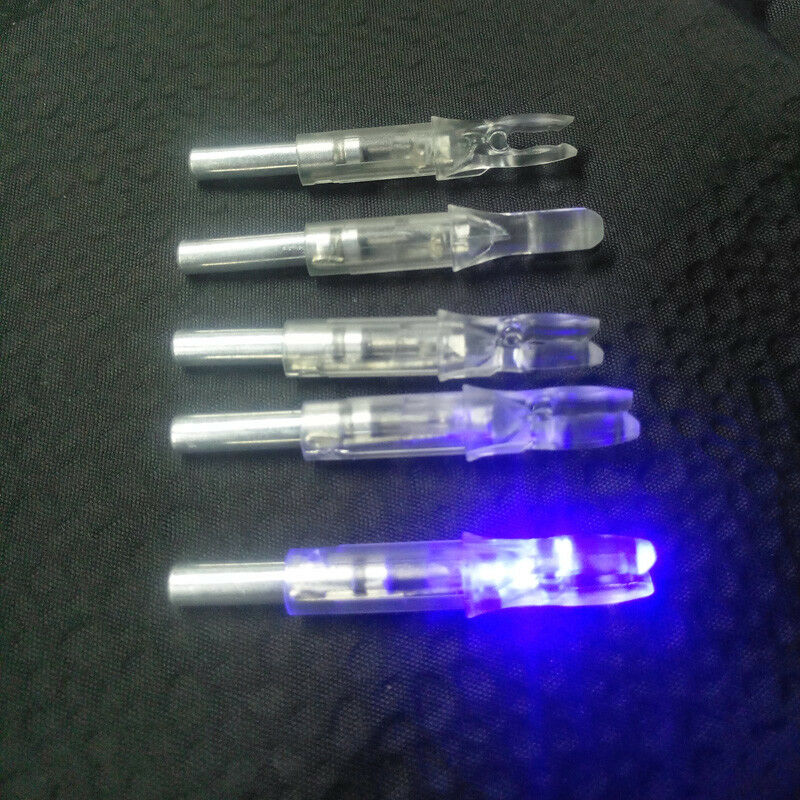 12pcs Colorful Archery Arrow Nocks Led Lighted Tails DIY Arrow Shaft 6.2MM