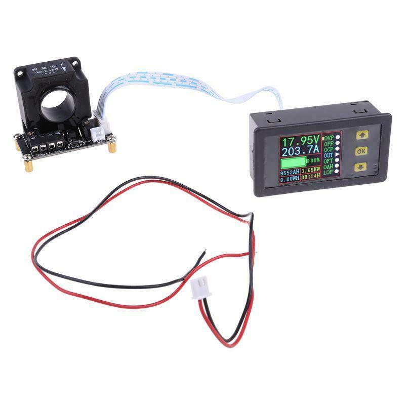 Digital Multimeter DC 0-90V 0-100A Voltmeter Ammeter Power Monitor w Hall Sensor