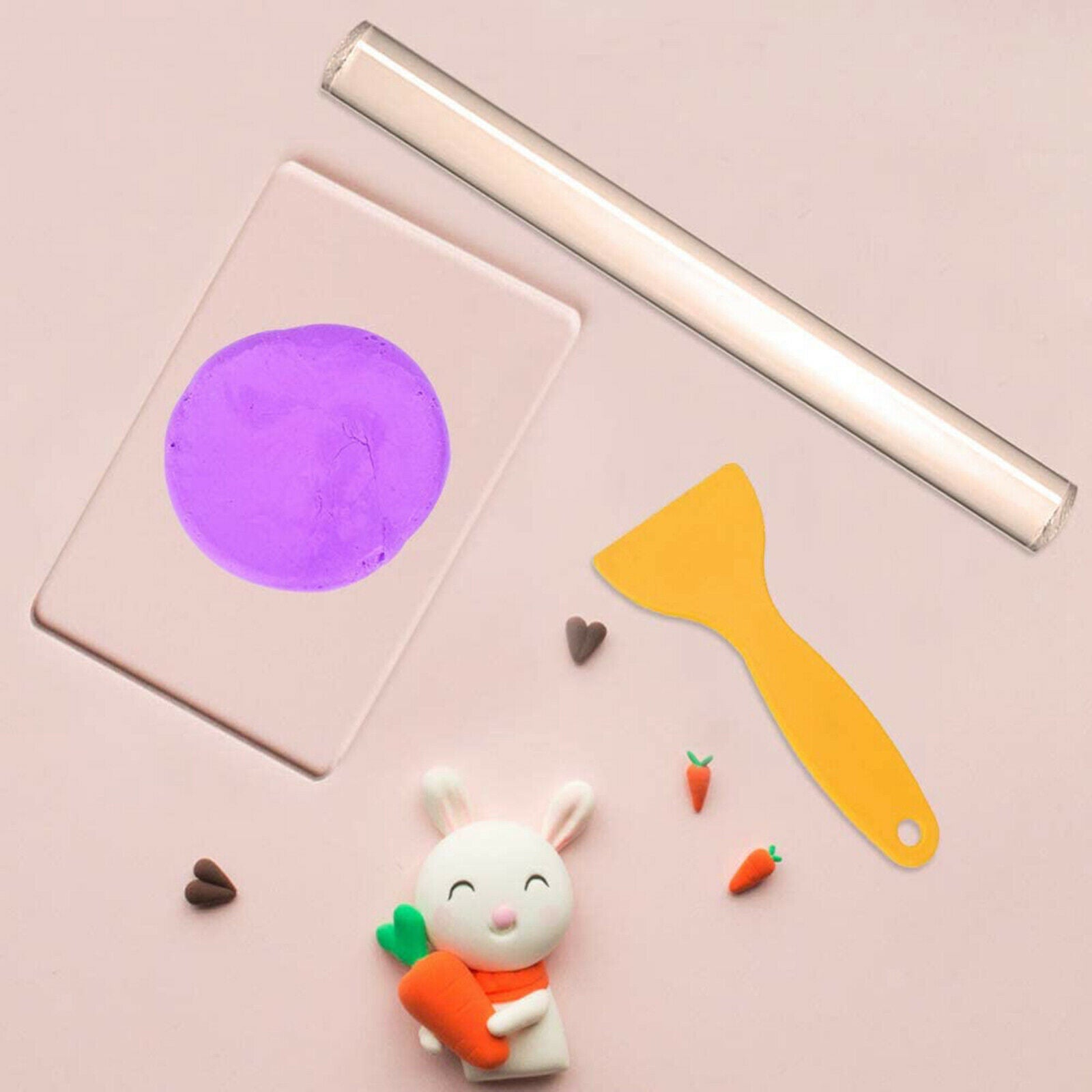 5pcs/set Acrylic Clay Roller Set Shaper Ceramic Modelling DIY Crafts Makings