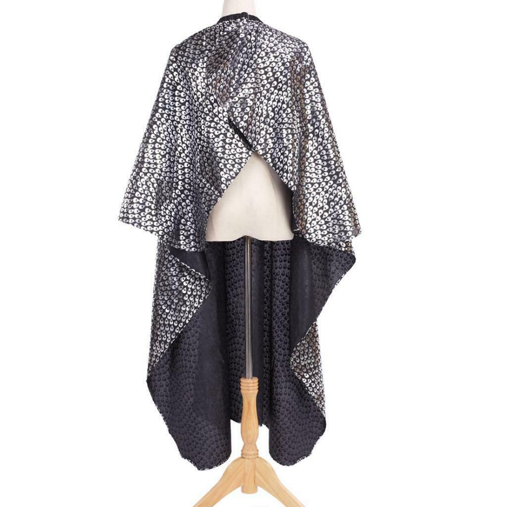 2pcs Waterproof Cloth Hair Cutting Capes Gowns Barber Shop Gown Apron Black