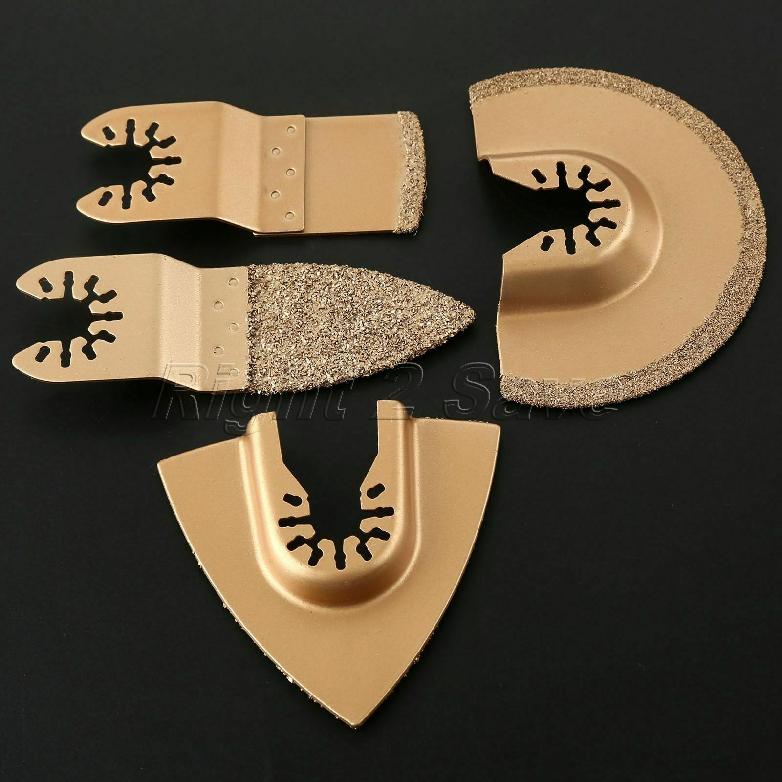 4pcs Oscillating Tool Saw Blades Rasp Concrete Stone Wood Grinding Shaping Tool