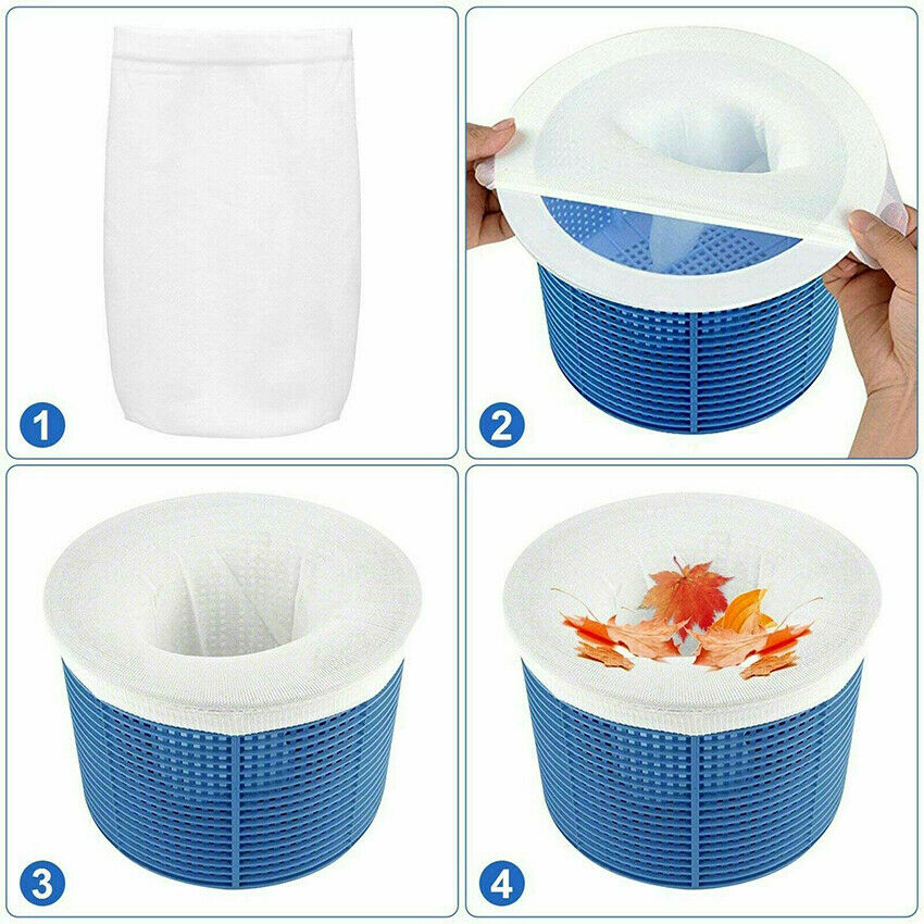 10 Pack Pool Skimmer Socks Filter Replacement Savers Basket Swimming Pool