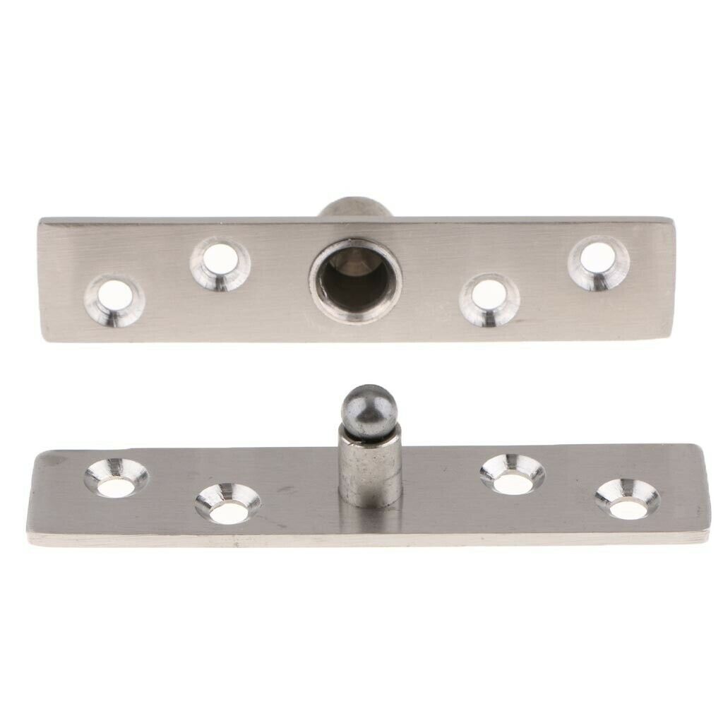2Pcs Stainless Steel Door Hinge 360 Degree Rotary Pivot Hinges Up Down Shaft