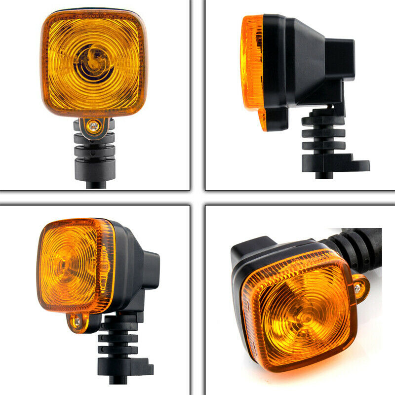 2pcs Motorcycle Amber Halogen Bulb Turn Signal Indicators Square Light Blinker