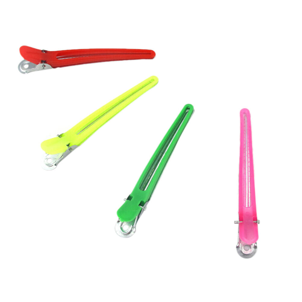 12pcs Colorful Hairdressing Salon Sectioning Clips Clamps Hair Styling Gr.l8
