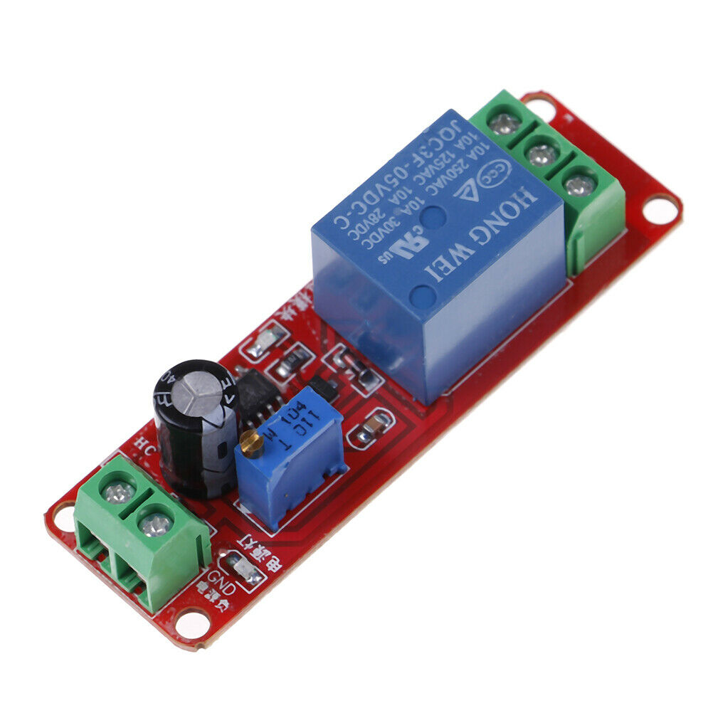 DC 5V NE555 timer switch adjustable module 0-10s time delay relay module