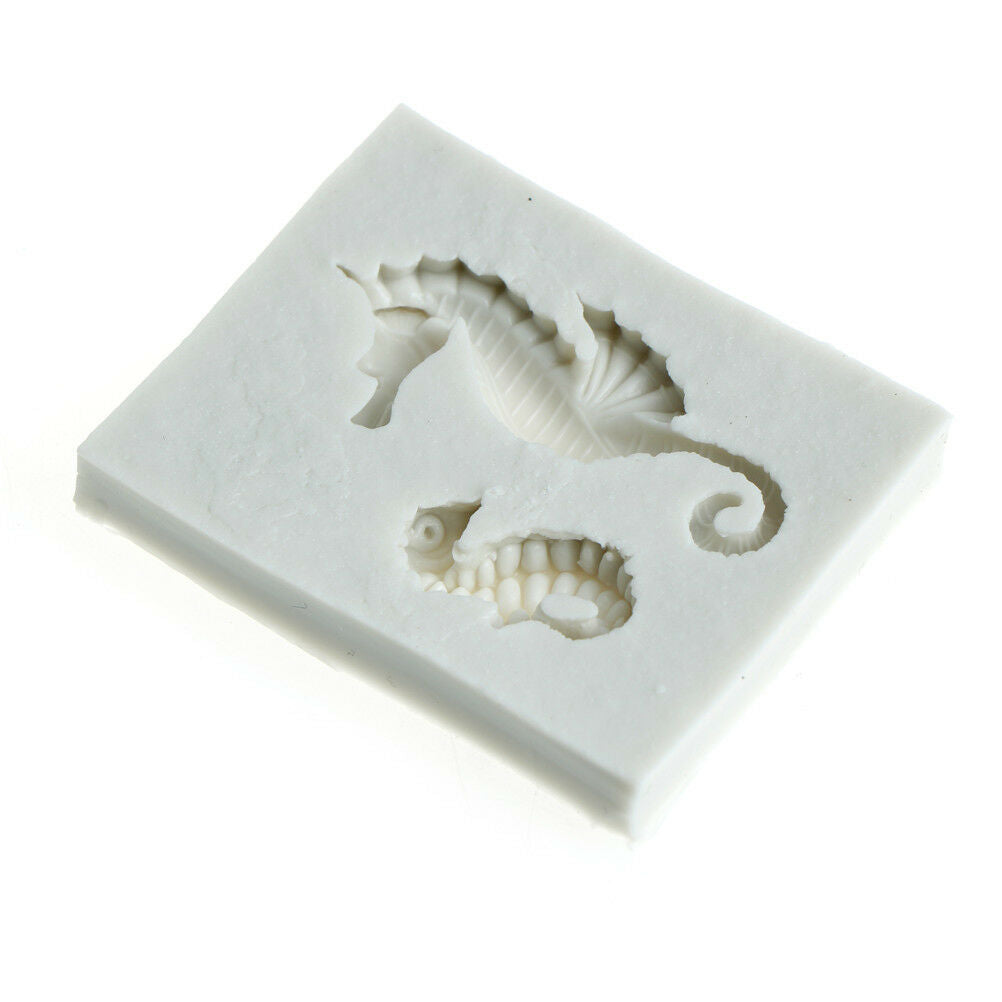 sugarcraft sea horse silicone mold fondant mold cake decor tool chocolate .l8
