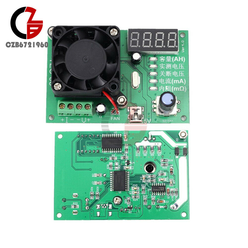16W Electric Load Max 500AH LED Display TEC-06 Battery Capacity Tester w/ Fan