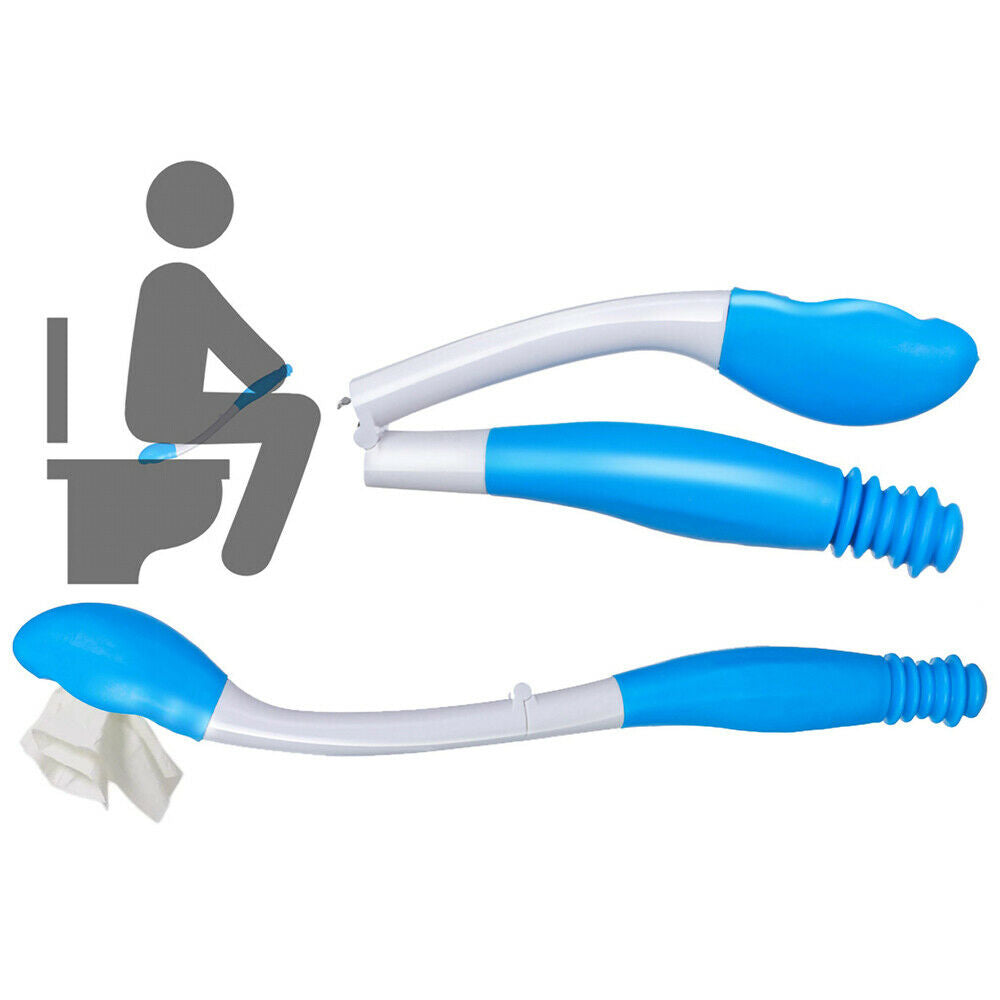 Folding Comfort Long Bottom Wiper Holder Toilet Paper Grip Self Wipe Aids
