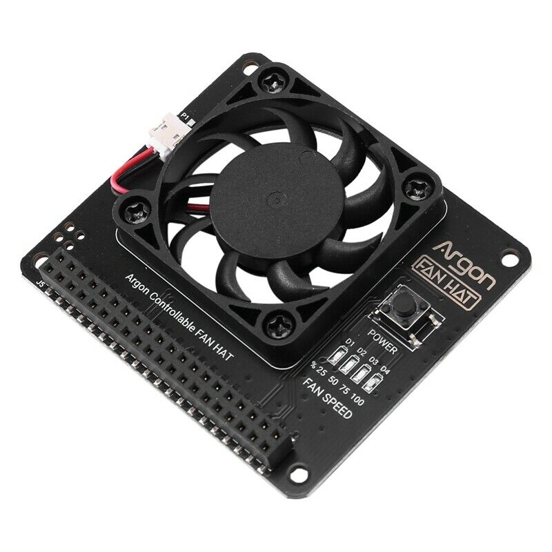 Argon Fan HAT for Raspberry Pi 4/ 3 Cooling Fan with Software Adjustable SpeF4T2