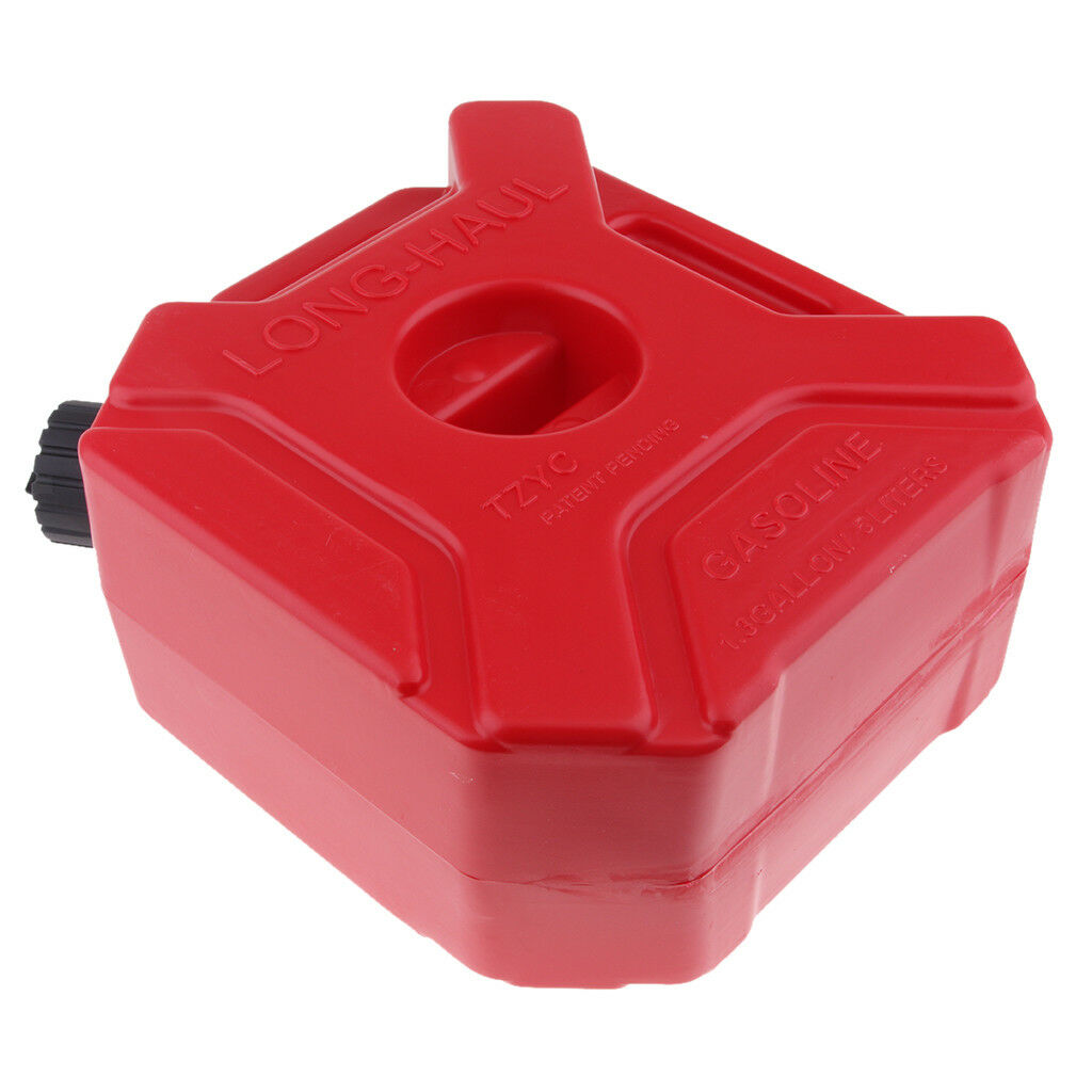 5L Red Portable Jerry Can Gas Plastic Fuel Tank Petrol ATV UTV Motorcycle