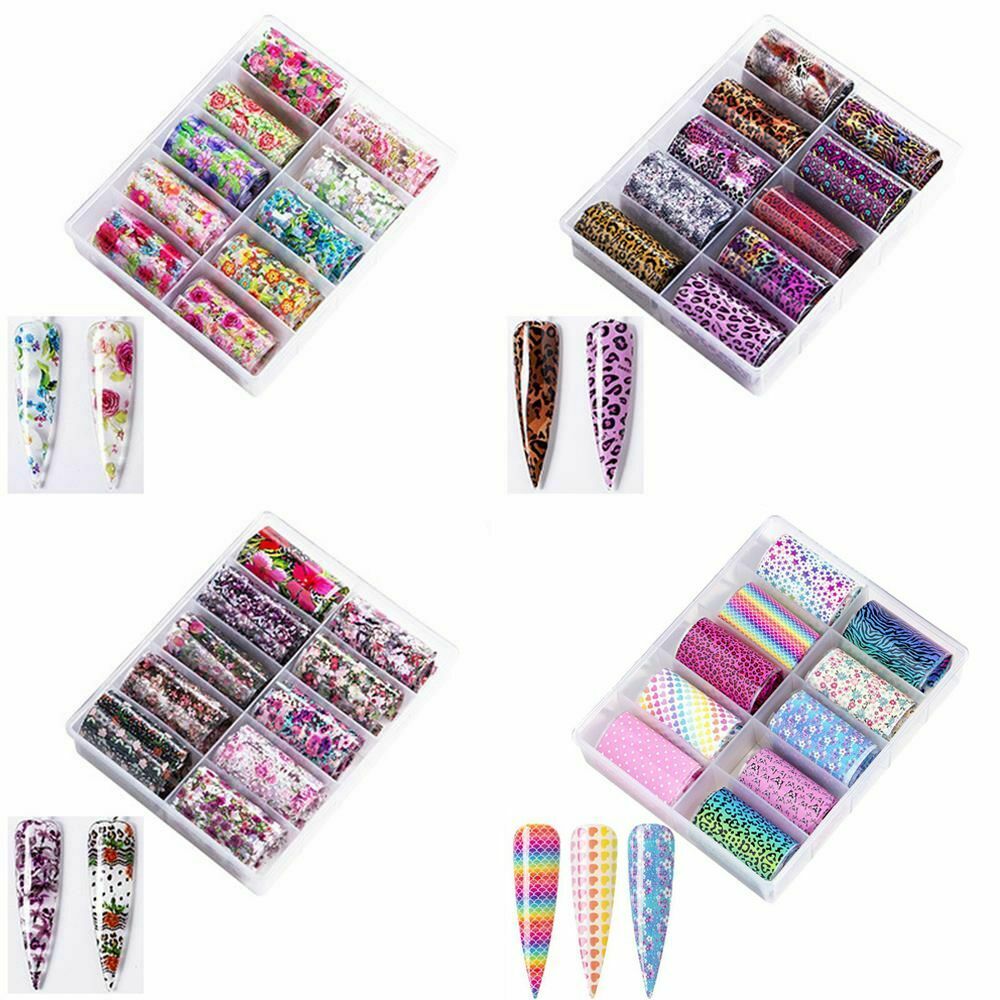 Lace Flower Nail Art Stickers Nail Foil Manicure Decor Holographic Decals