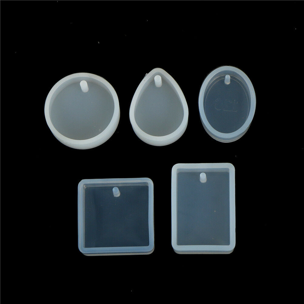 5Pcs Types Silicone Moulds Gem Charm Pendant DIY Molds Jewelry Making Tools Lt