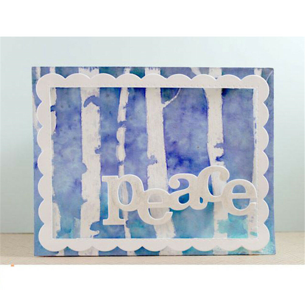 Greeting Words peace Metal Cutting Dies For DIY Scrapbooking Card Craft De.l8