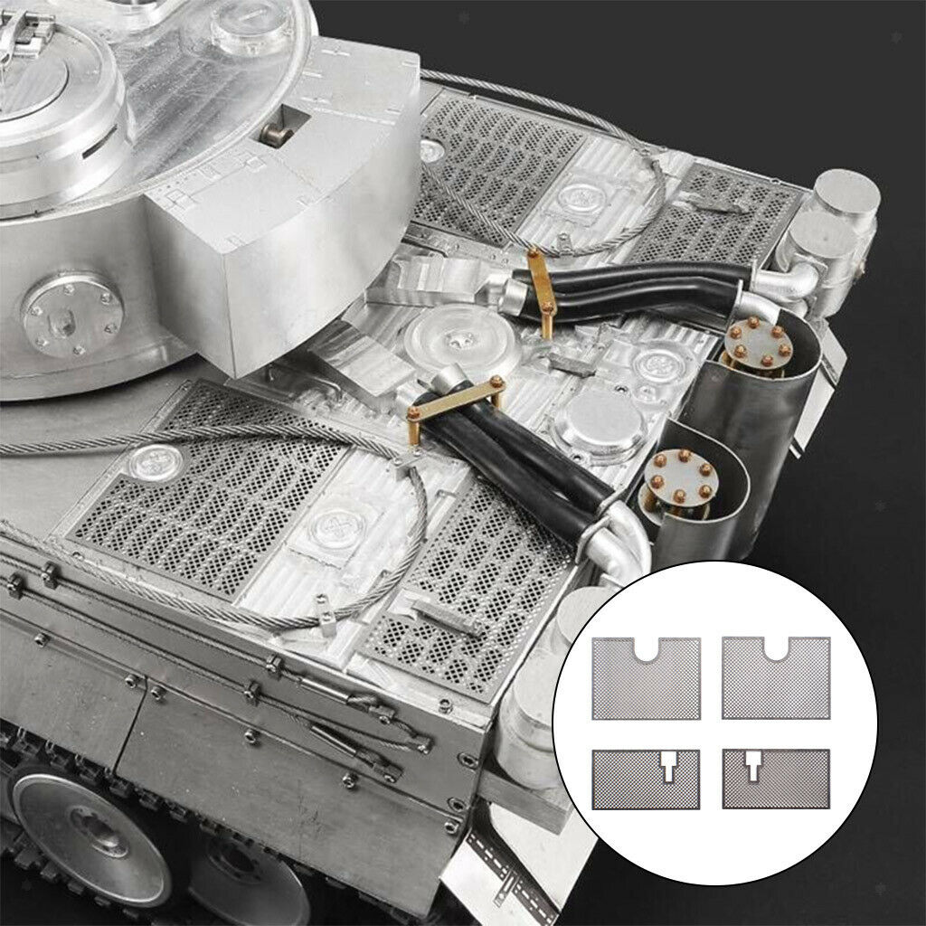 4Pcs Protective Net for 1/16 Heng Long German Tiger 3818 RC Tank DIY Parts