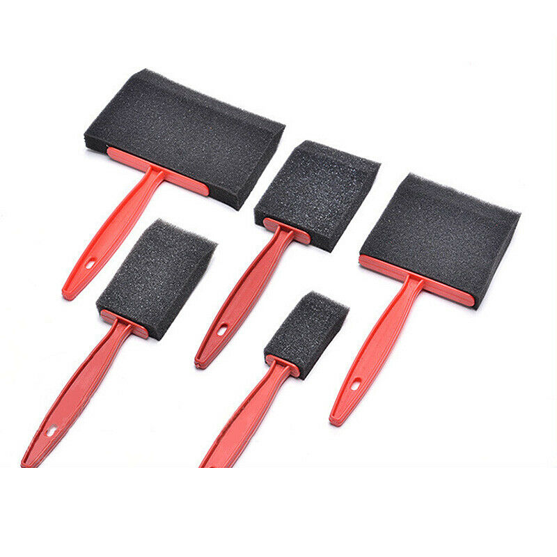 5pcs Plastic Handle Foam Sponge Brushes Painting Drawing Tool DIY Craft Supplies