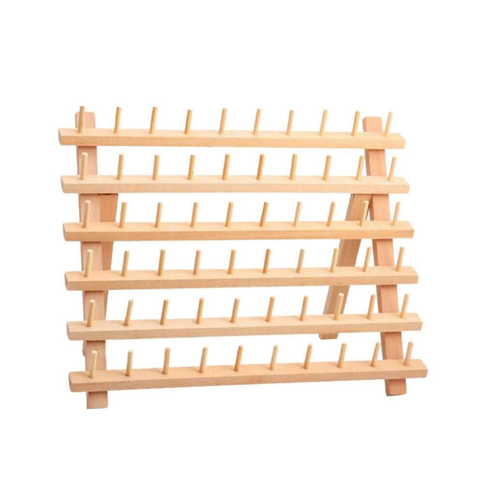 1Pcs 60 Spool Thread Rack, Wooden Thread Holder Sewing Organizer for Sewing,