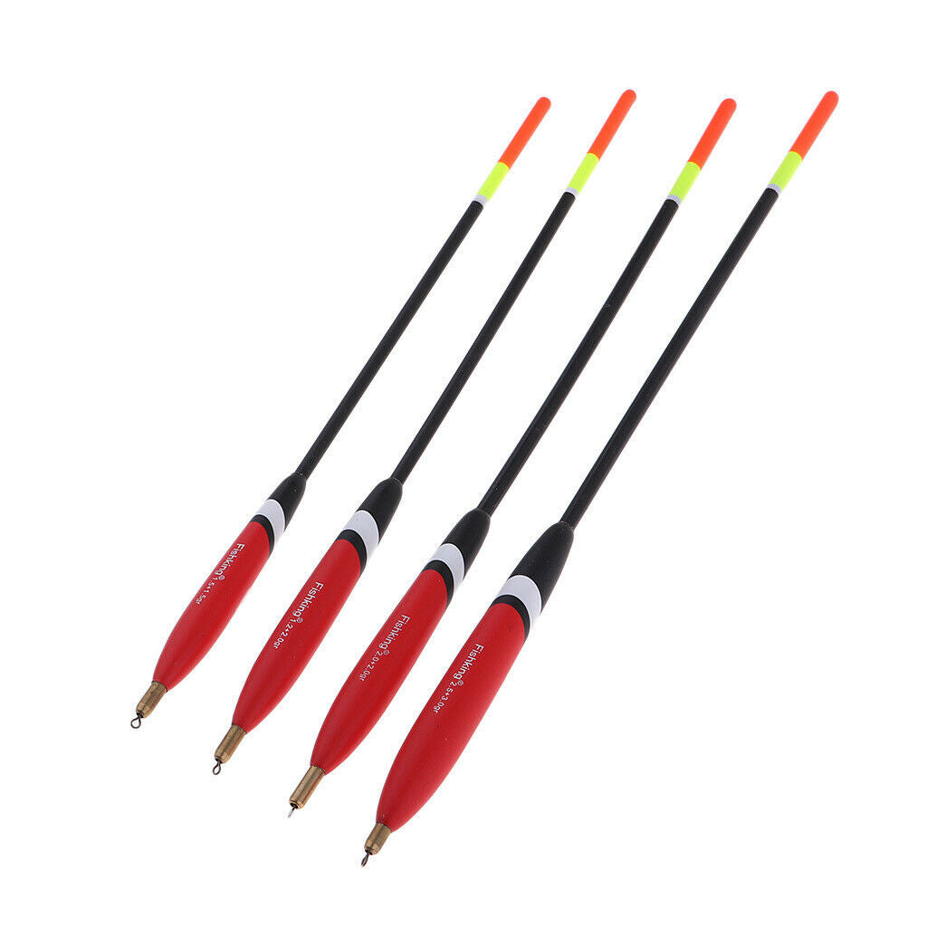 4pcs Balsa Wood Fishing Floats And Bobbers, Mixed Size Saltwater