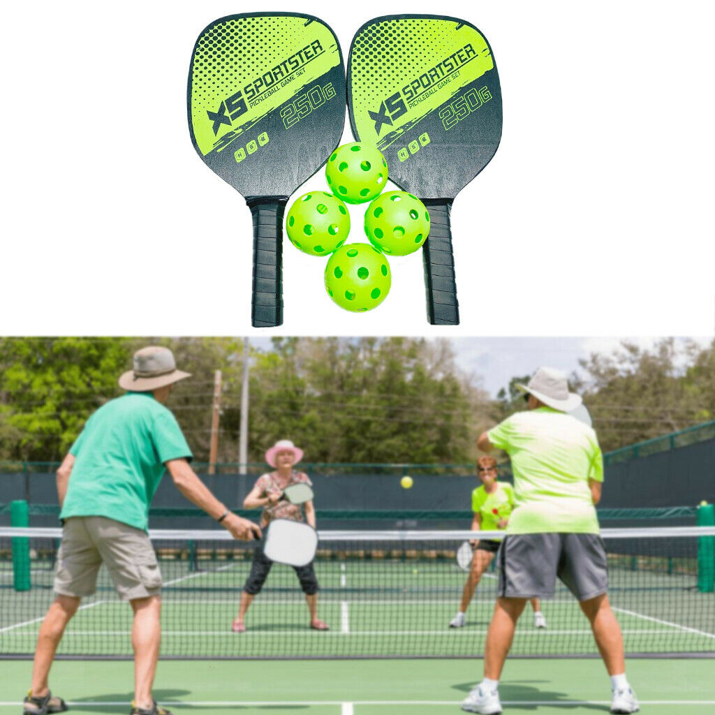 Pickleball Paddle Set Includes Pickleball Rackets Safe Edge Guard 4 Balls