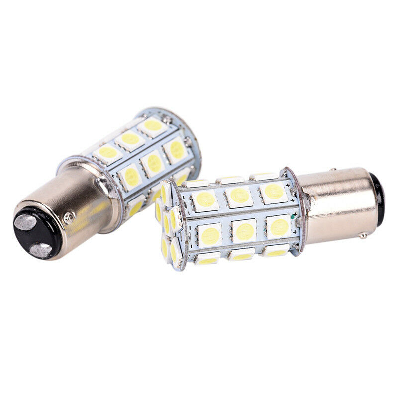 2pcs 12V LED 1157 White BAY15D P21/5W 27SMD 5050 Car Tail BrakeLightsBulbLampBDA