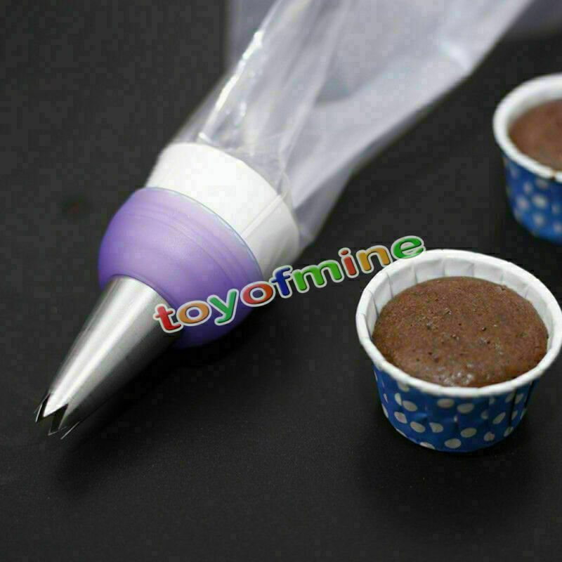 3 Color Piping Bag Nozzle Cake Converter Coupler Decorating Crafts icing Tools