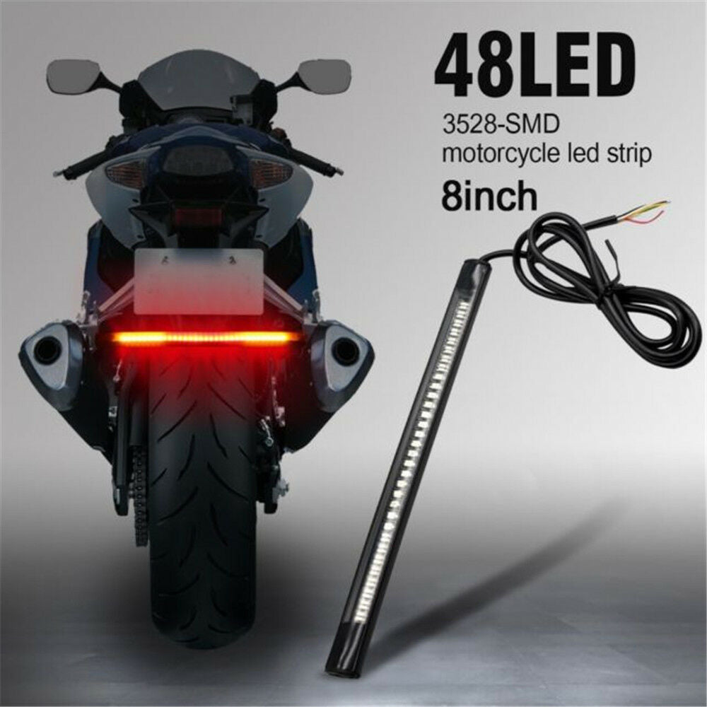Motorcycle LED Scrambler Brake Tail Light Turn Signal For Bobber Cafe Racer JT