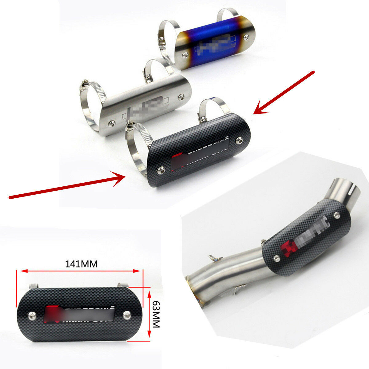 Stainless Steel Heat Protective Cover For Motorcycle Middle Section Exhaust Pipe