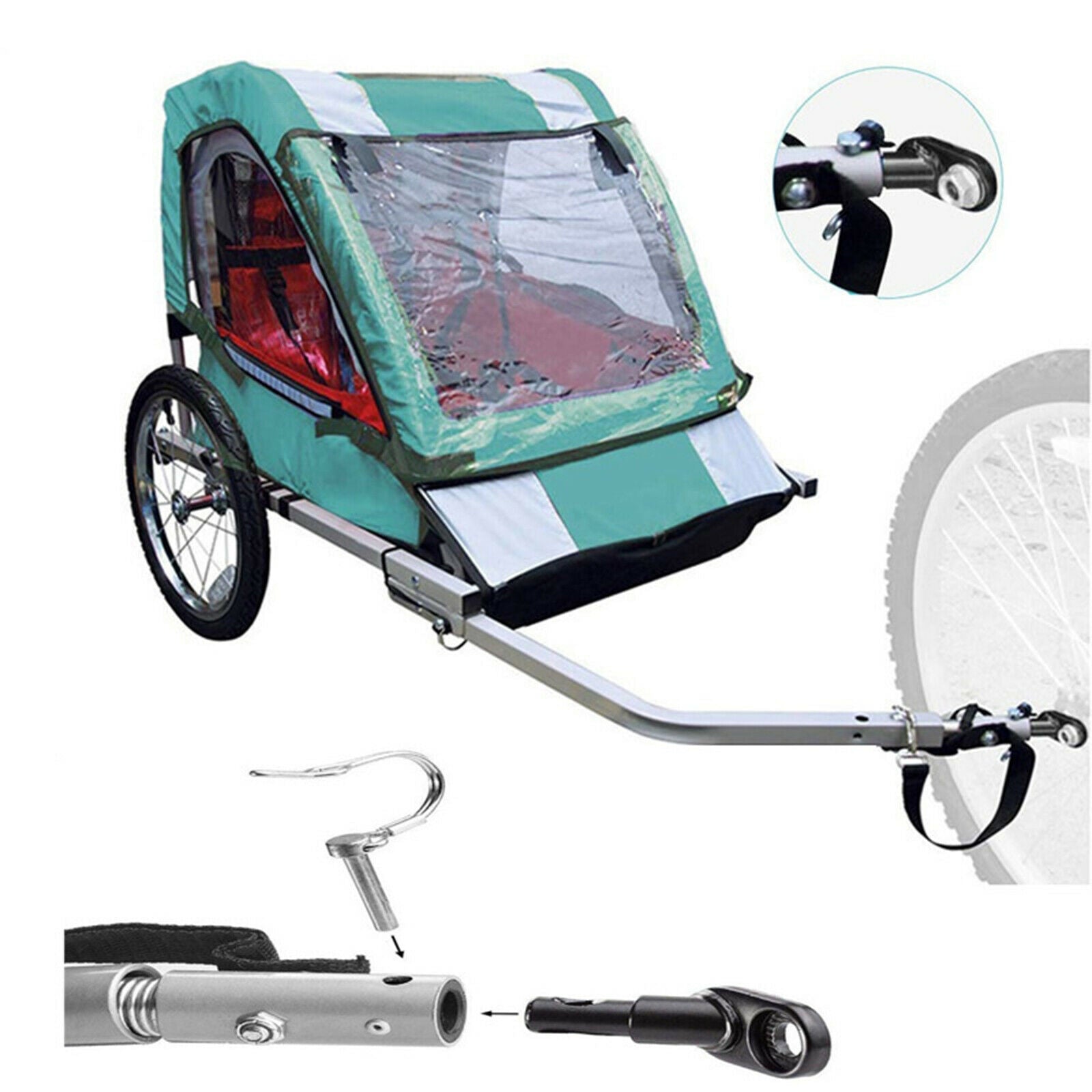 Bike Trailer Hitch Linker Connector Coupler Bicycle Trailer Carry Adapter